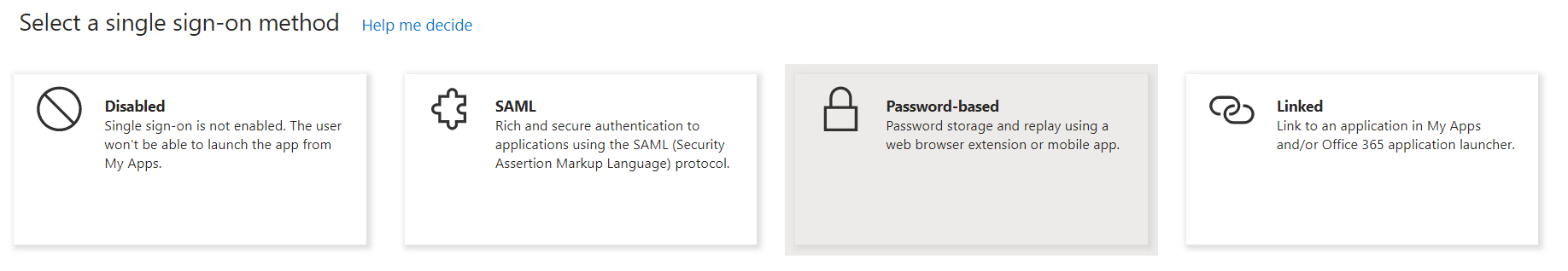 Azure SSO - Create your own application - Step 2