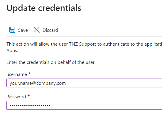 Azure SSO - Update Credentials 2
