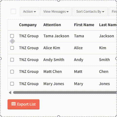 Dashboard - Address Book - Select Contacts 2