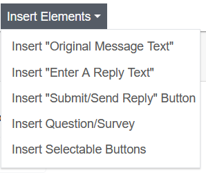 Dashboard - MessageLink - Insert Elements