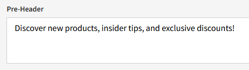 Dashboard - Send Email - Email Pre-Header