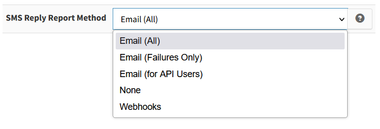 Dashboard - Toggle SMS Reply Notification Method