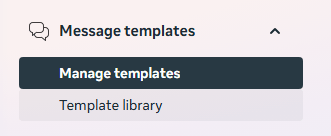 Meta - WhatsApp Manager - Manage Templates