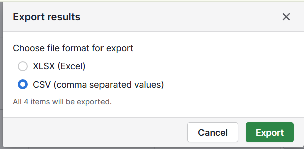 Pipedrive - Export Results - File Format