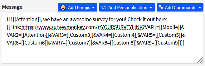 SurveyMonkey - SMS Survey Template