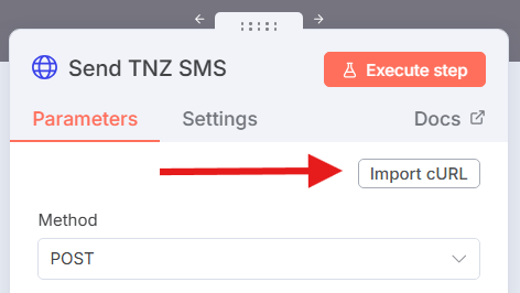 n8n - Send HTTP Request - Import cURL